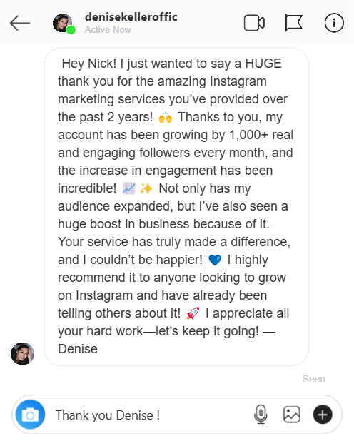 testemonial for viral klient